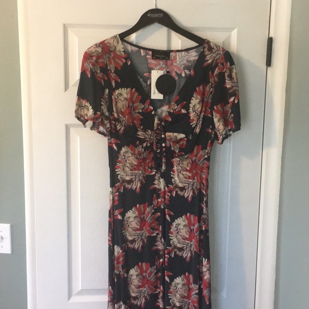 Blue Floral Maxi Dress